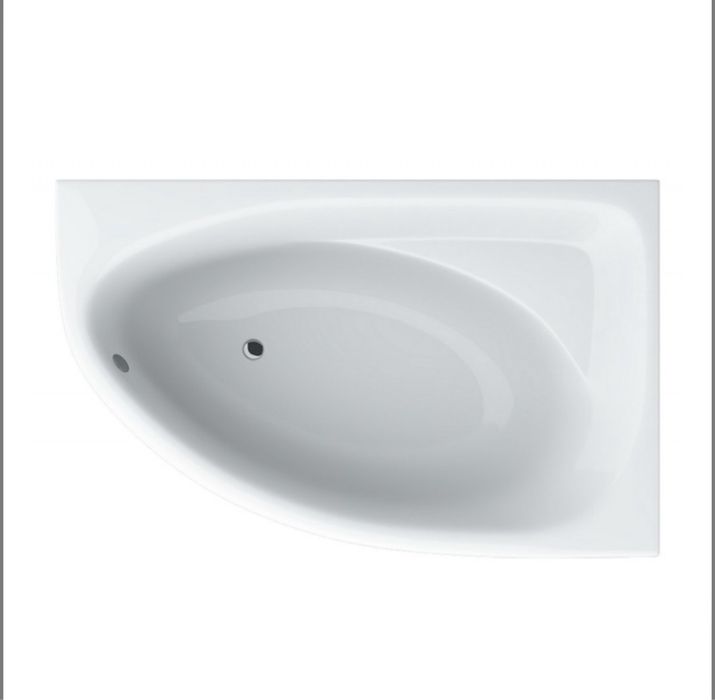 Ванна Swan Ella 160х100 правобічна акрилова асиметрична з панеллю