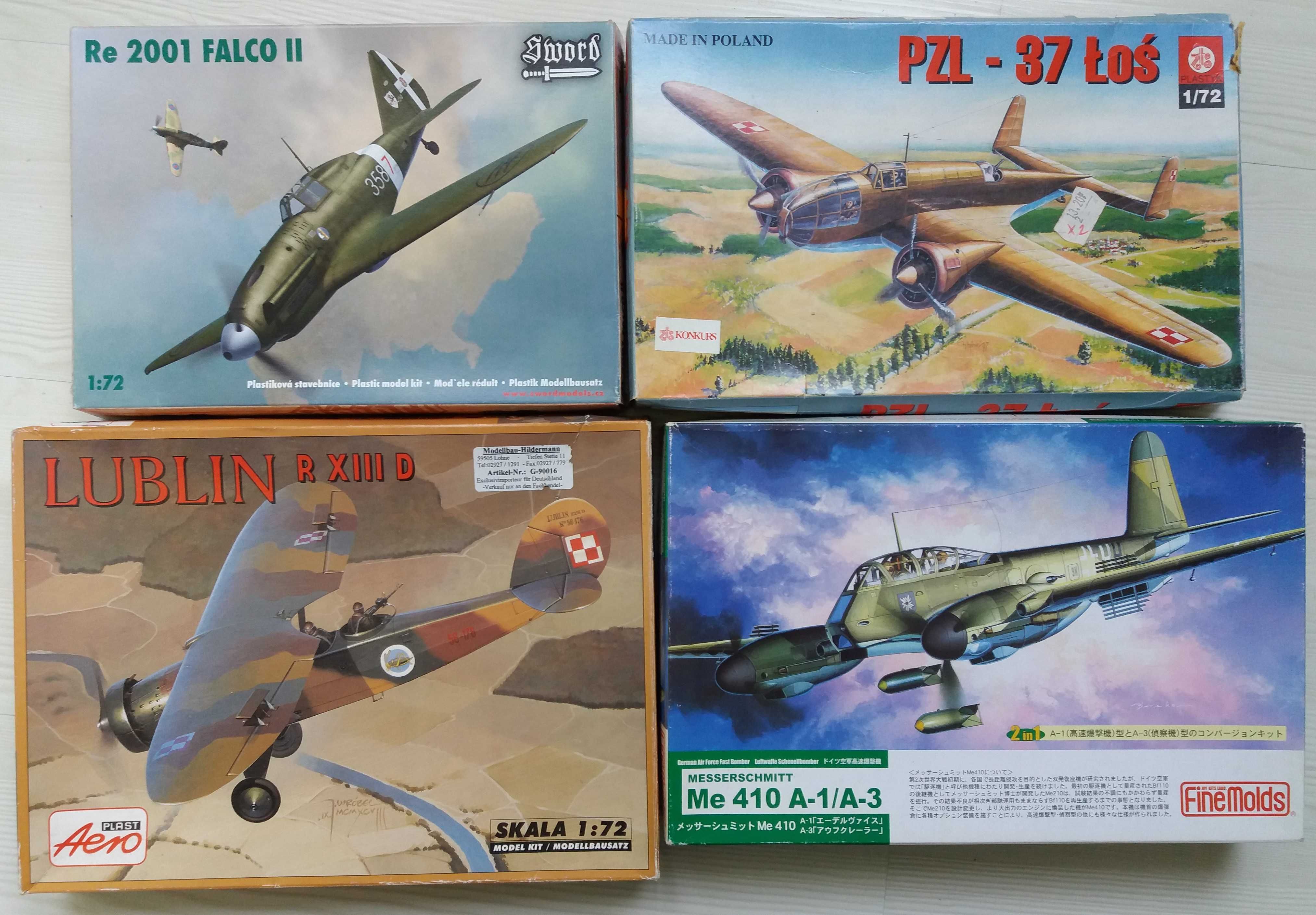 Modelos de aviões. Kits. Escala 1/72. IIGM