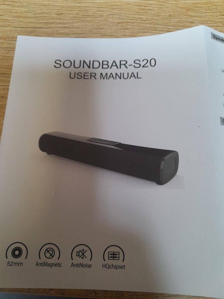 Soundbar s20  głośnik wireless speakers bluetooth pilot
