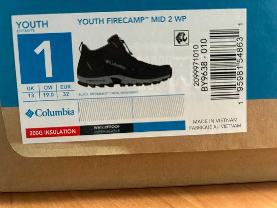 Дитячі демісезонні черевики для хлопчика Columbia