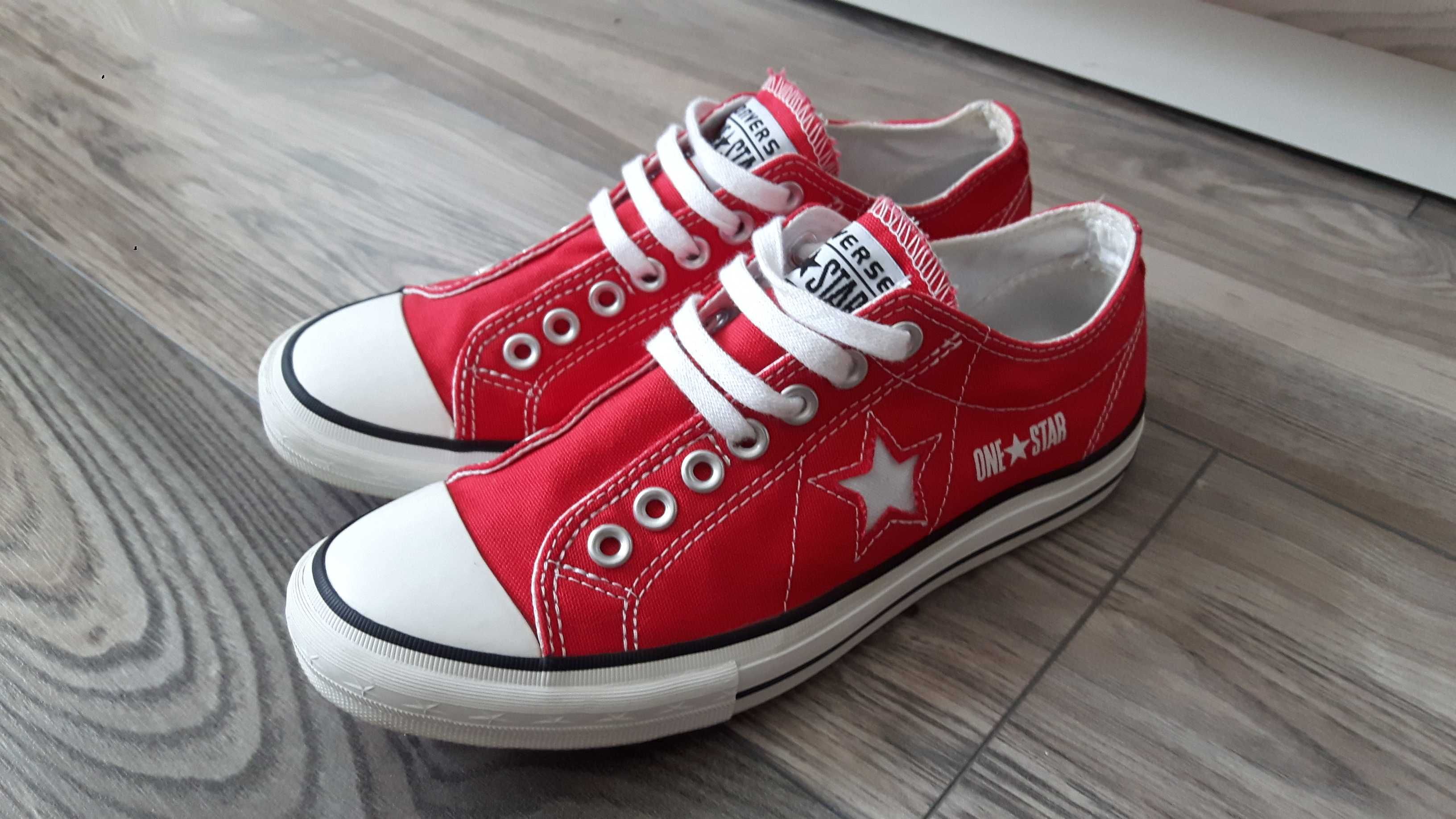 CONVERSE ONE STAR czerwone trampki unisex rozm.40 wkł.25 cm