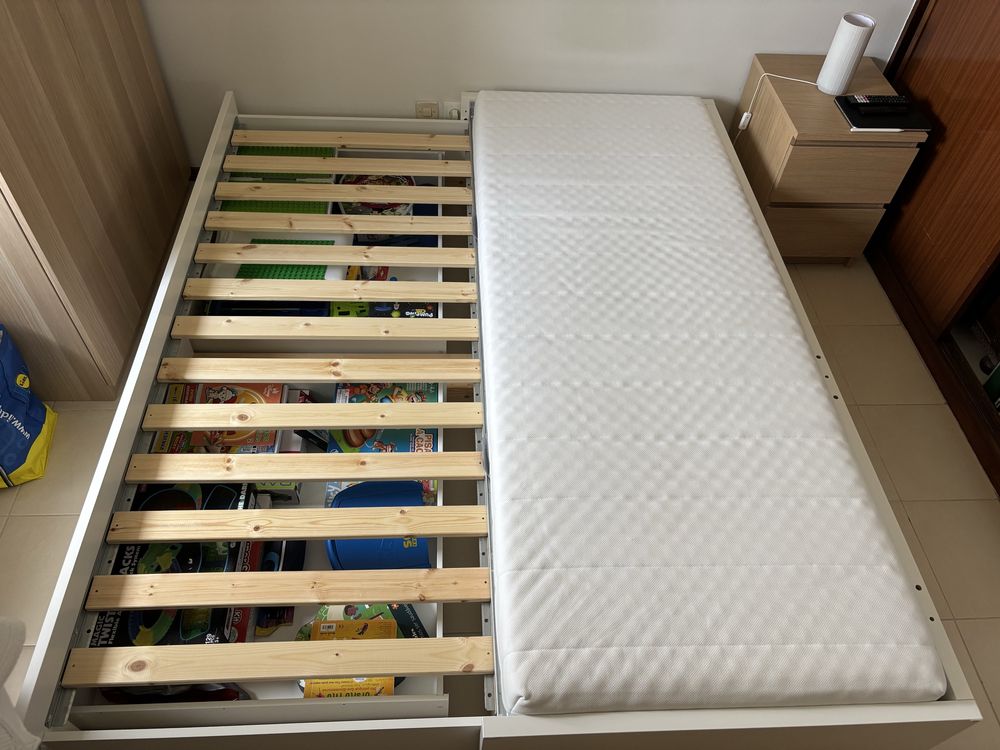 Cama dupla com arrumacao