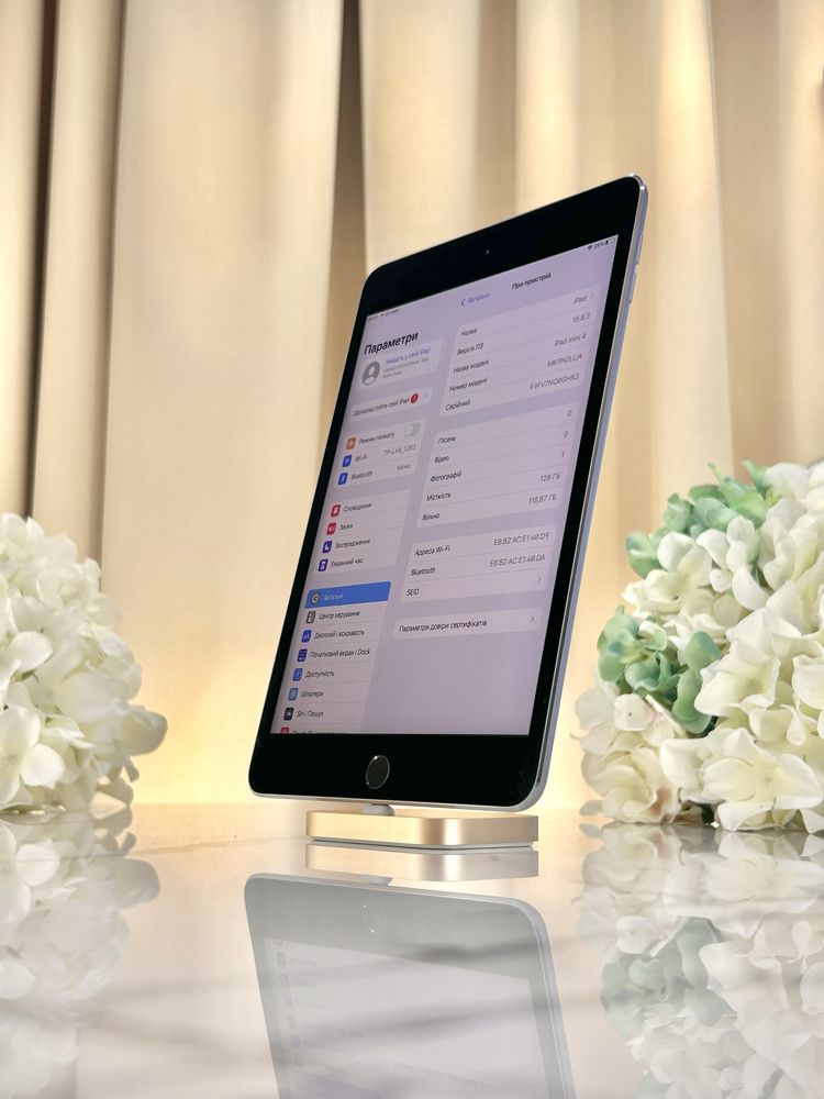 Ipad Mini4 128GB Neverlock 100%АКБ Wi-Fi (Магазин Гарантія) Space Gray
