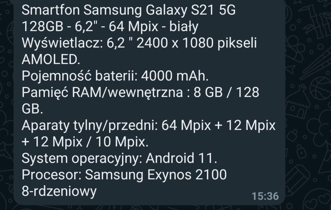 Smartfon samsung galaxy s21 5g