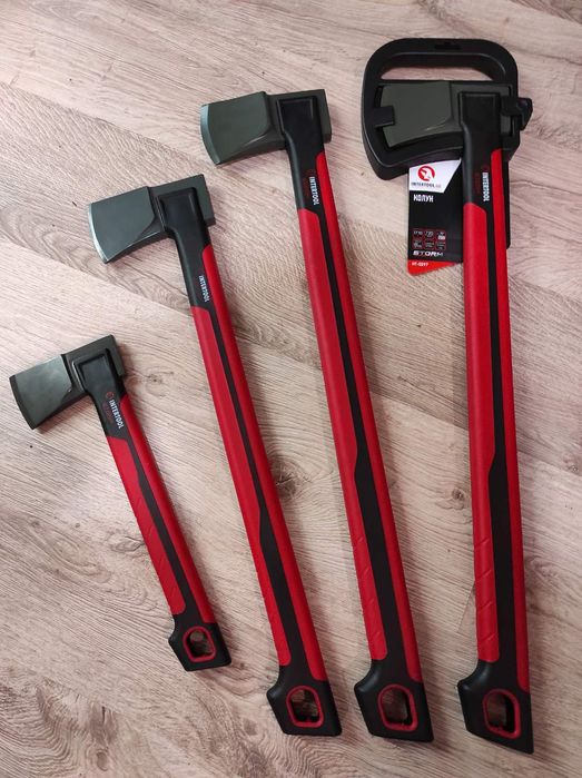 Сокира 1000 г ручка фіберглас - рубання без вібрацій INTERTOOL HT-0263
