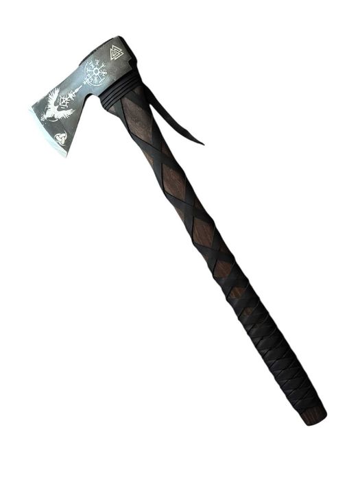 Сокира кована на подарунок Ворон 2 TR72 сталь 65Г Топор ручной работы