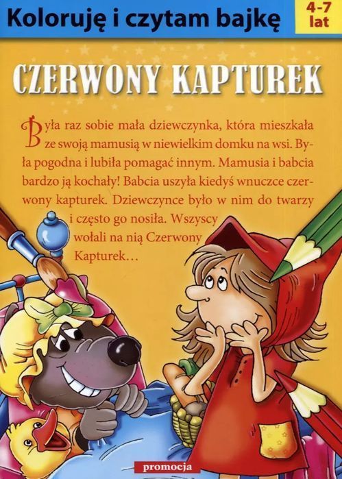 Koloruję i czytam bajkę. Czerwony Kapturek. Siedmioróg