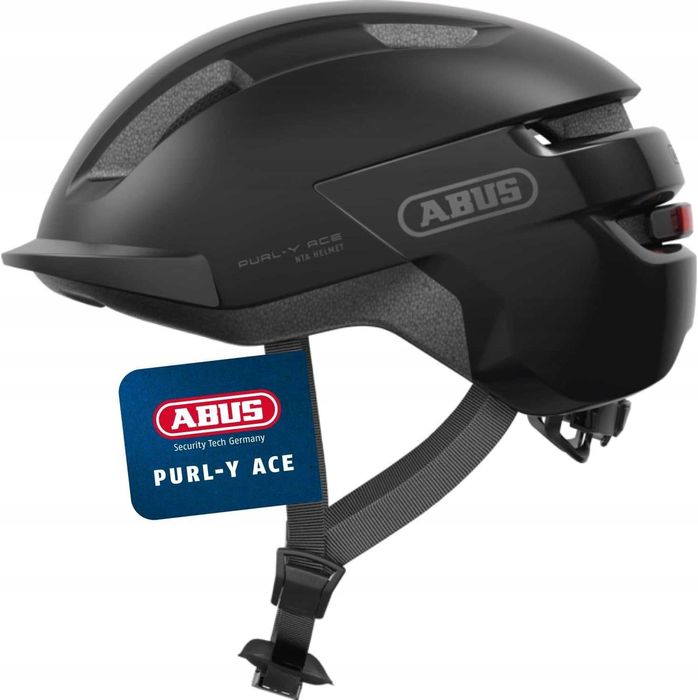 KASK rowerowy miejski ABUS PURL-Y ACE L 57-61CM VELVET czarny