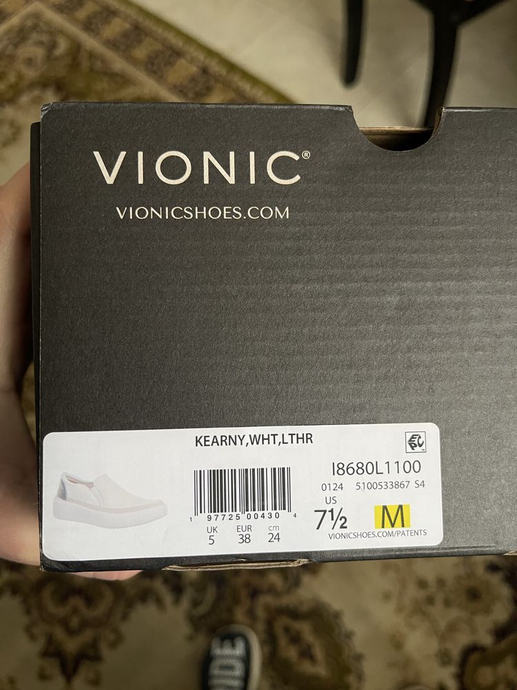 Мокасіни шкіряні Vionic 38 розмір