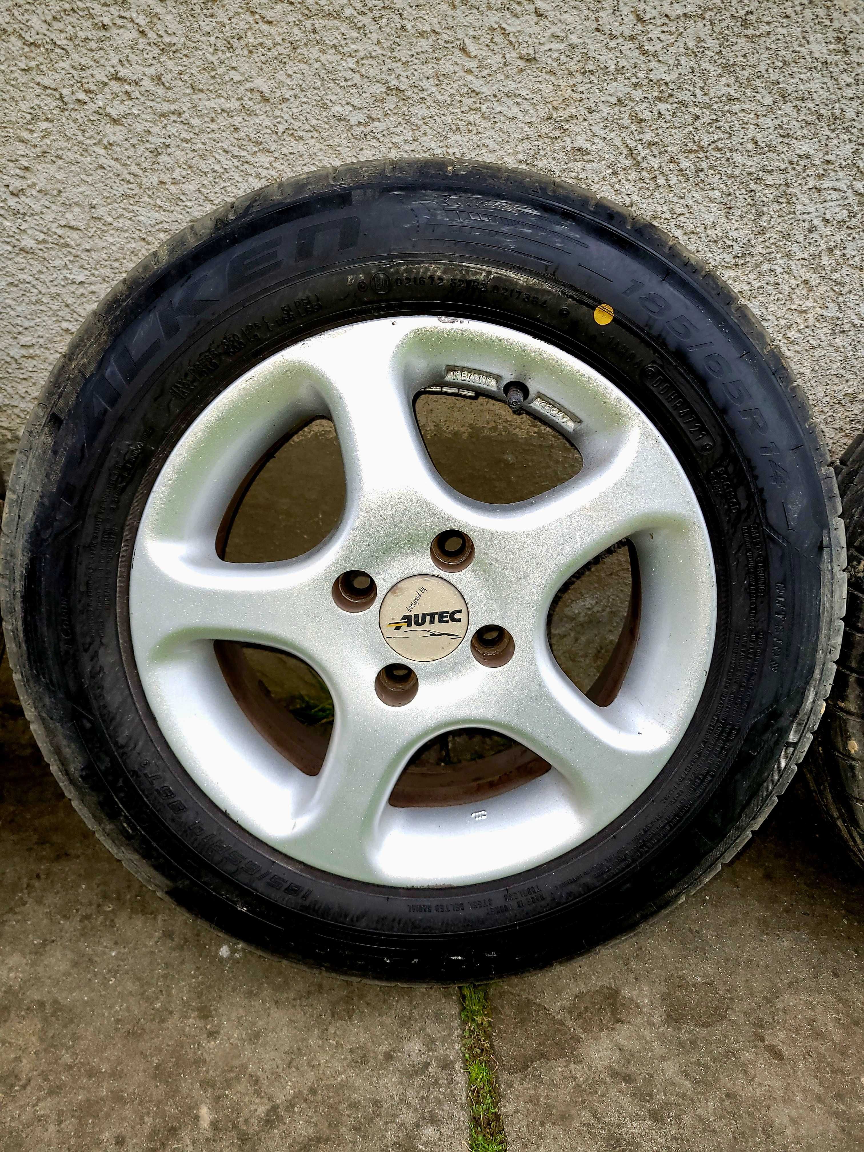 Komplet kół, felgi AUTEC 14'', 4x100, ET-35, 6.0Jx14H2, Opony 185/65r
