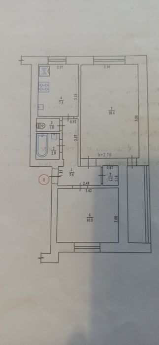 Продається двокімнатна картира