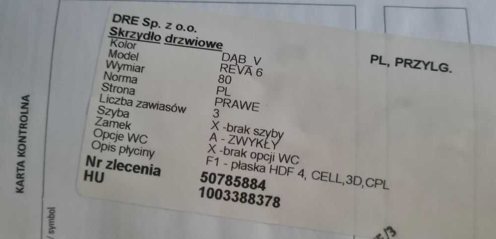 Drzwi wewnętrzne DRE