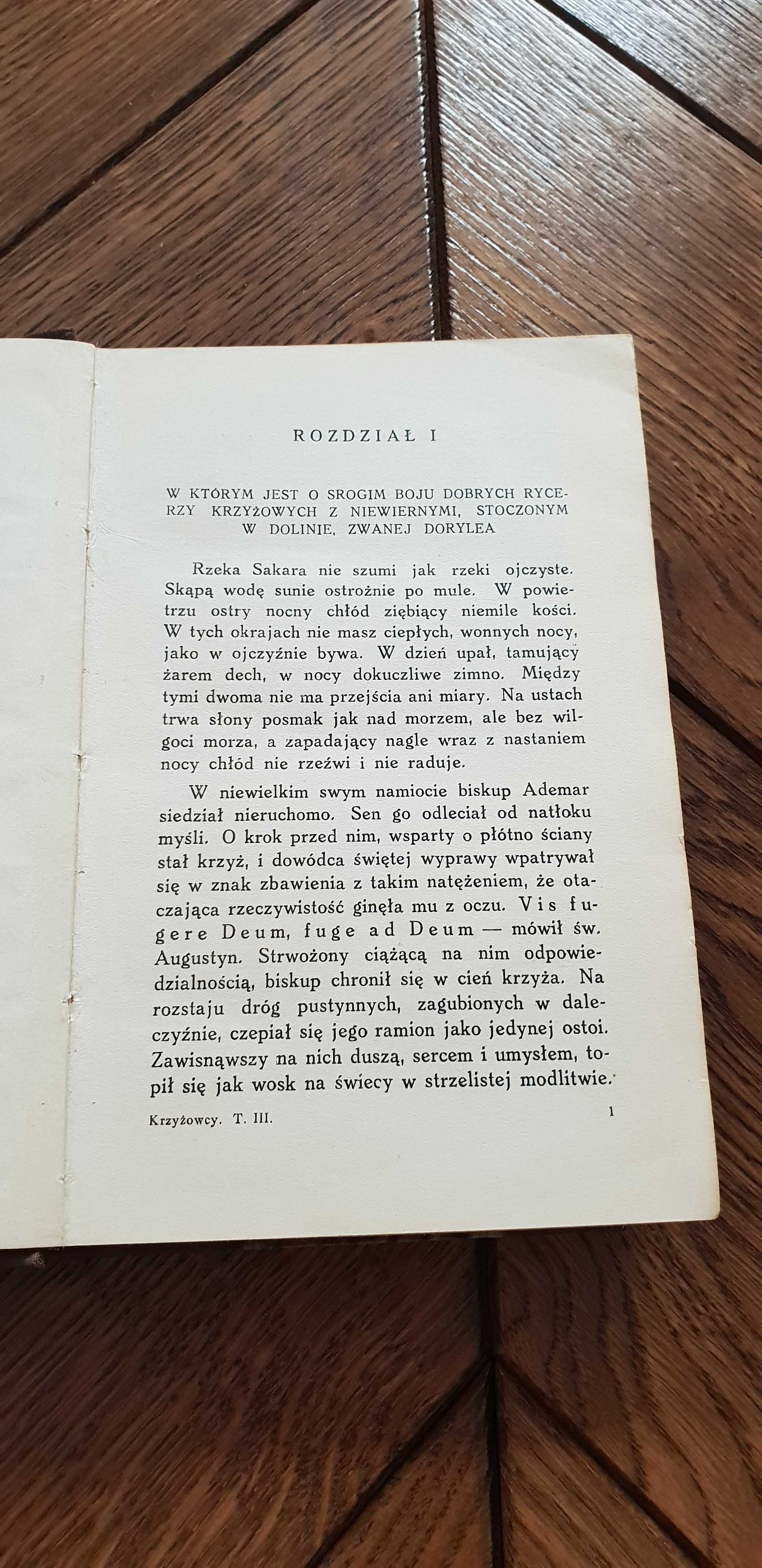 Książka rok 1939  "Krzyżowcy" Zofia Kossak - tom III