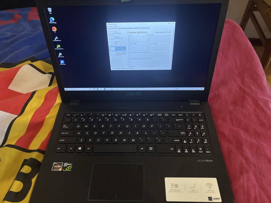 Laptop Asus Ryzen 5 GTX 1050 4gb 16gb ram 500gb SSD