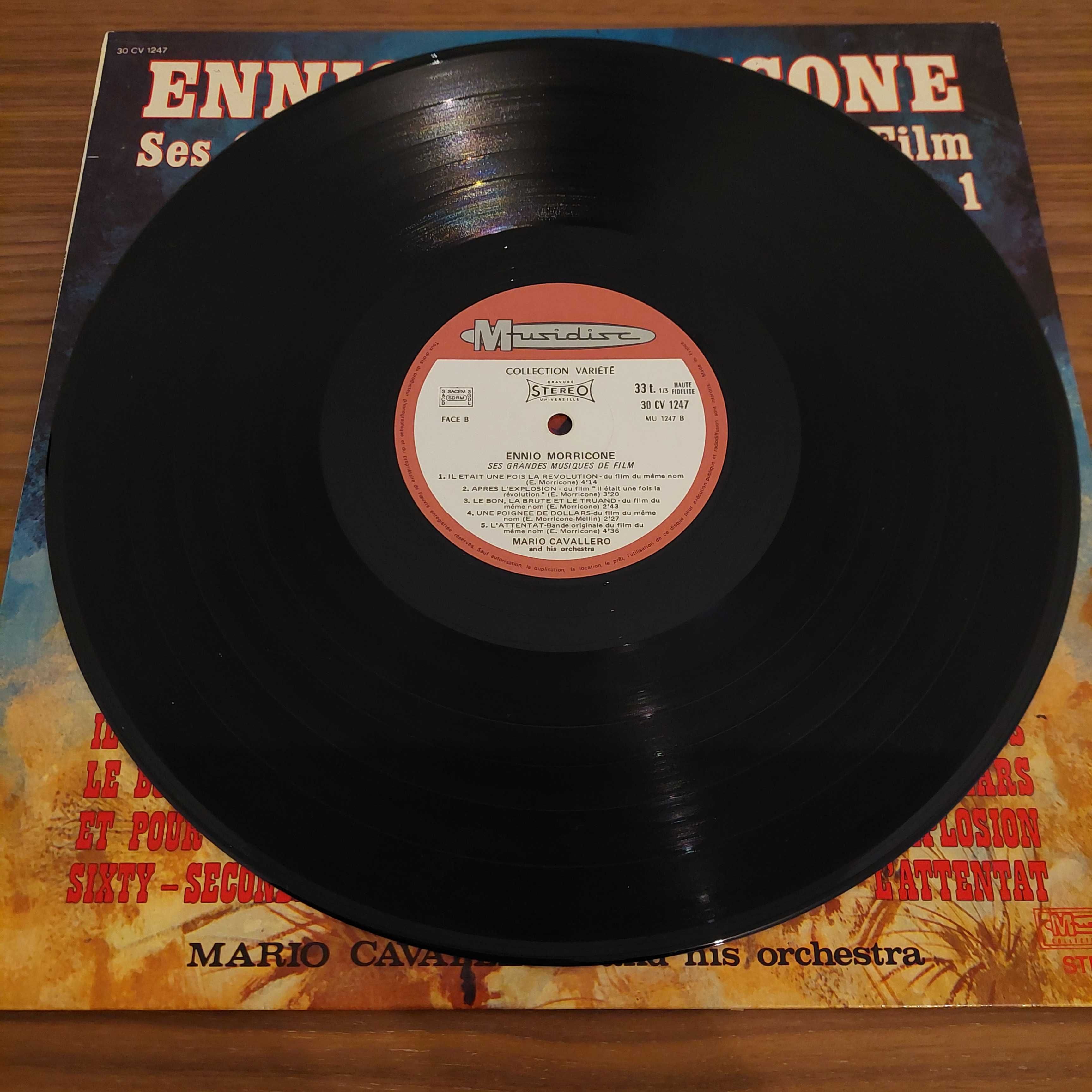 Disco vinil LP Ennio Morricone, Mario Cavallero Ses Grandes Musiques