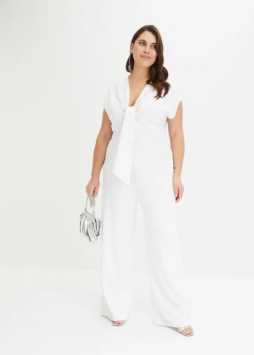 B.P.C biały kombinezon z wiskozy r.44/46