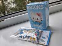 Klocki figurka 3d lego Bricks Hello Kitty niebieski kawaii