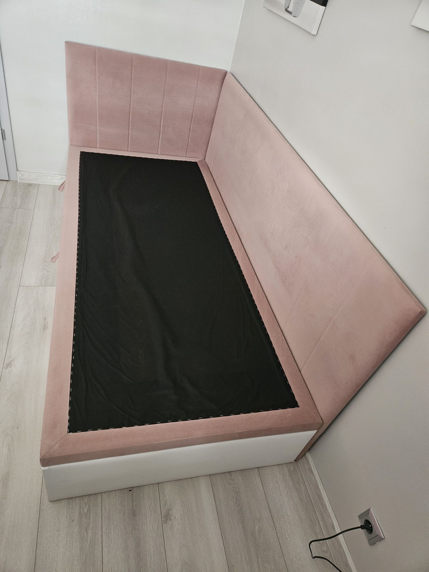 Łóżko narożne z pojemnikiem, 200x90