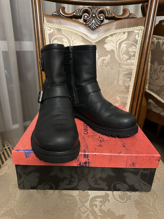 Зимние ботинки пр-ва Испания р.38,натур.кожа,овчина,б/у,идеальные