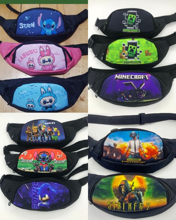 Бананка дитяча із малюнком популярних героїв серіалів та ігор