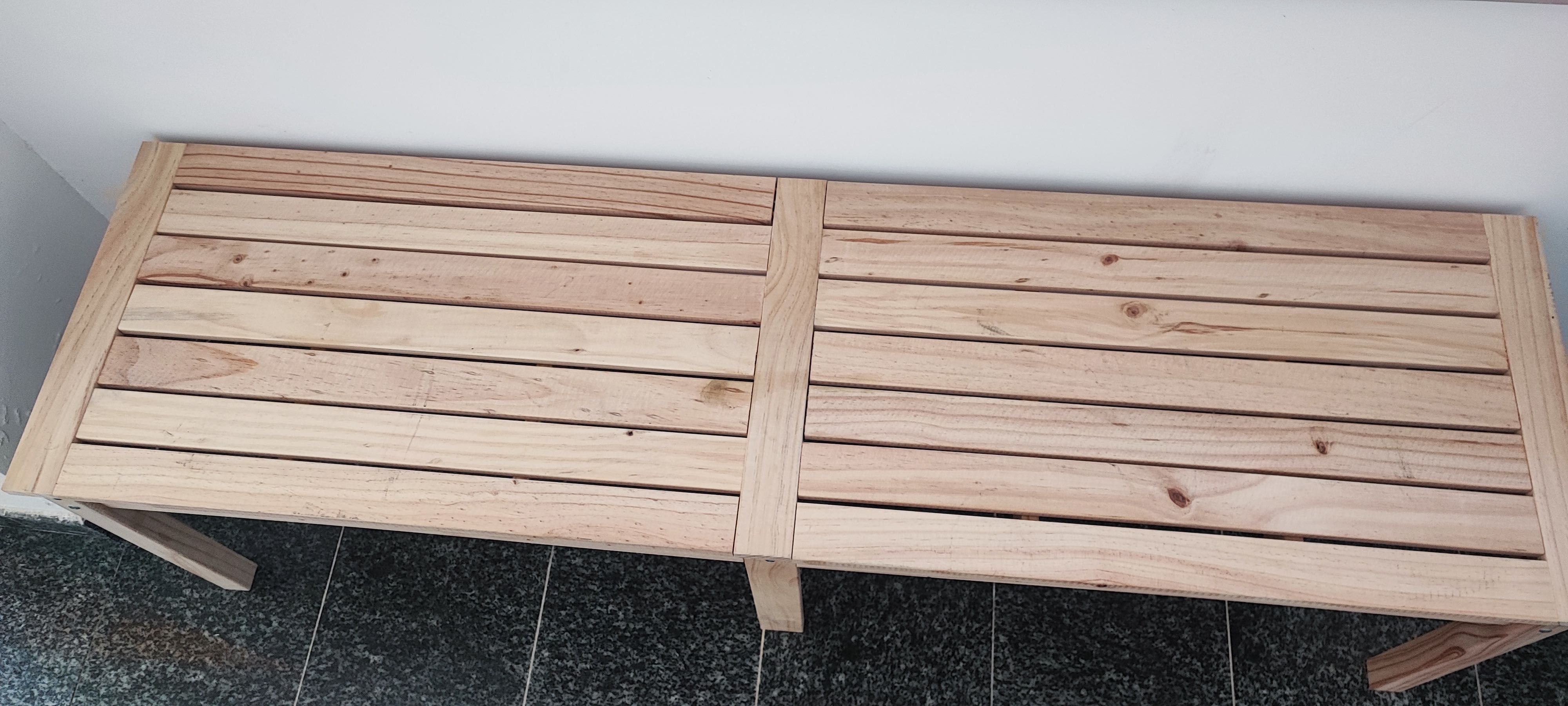 Banco de jardim com 2 lugares 159,5x44x45 cm pinho maciço -NOVO