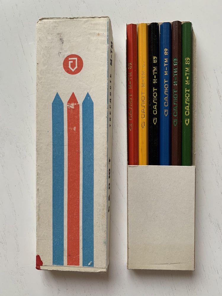 Карандаш цветной, набор цветных карандашей Салют СССР