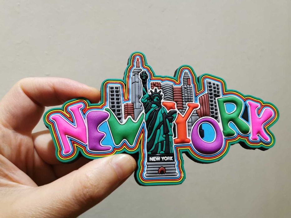 Duży gumowy magnes na lodówkę Nowy Jork New York USA