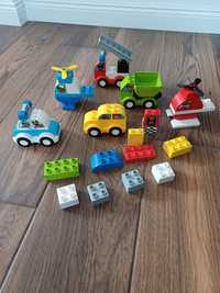 Lego Duplo, 4 autka, samolot, helikopter