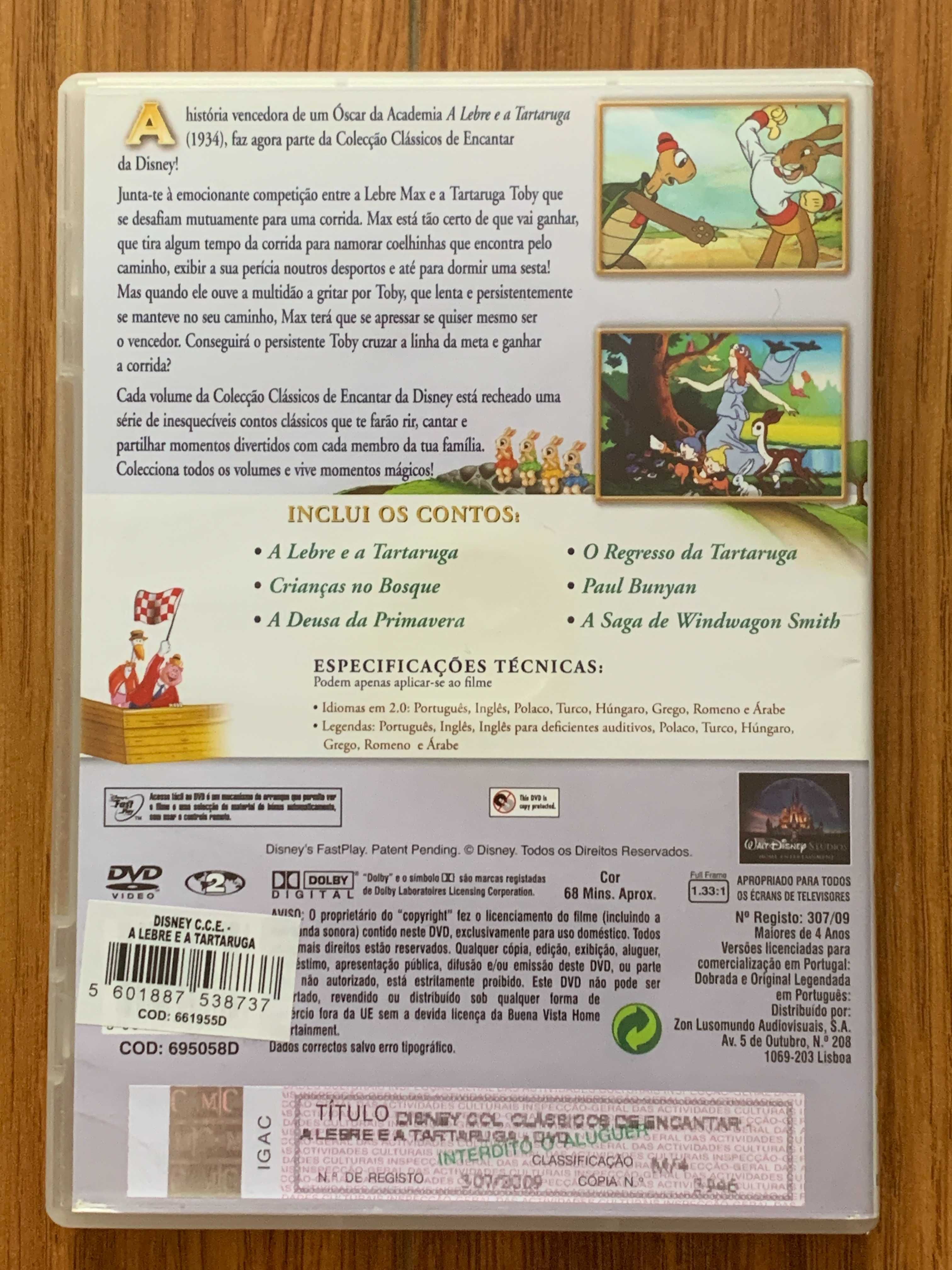 A Lebre e a Tartaruga - Disney - dvd