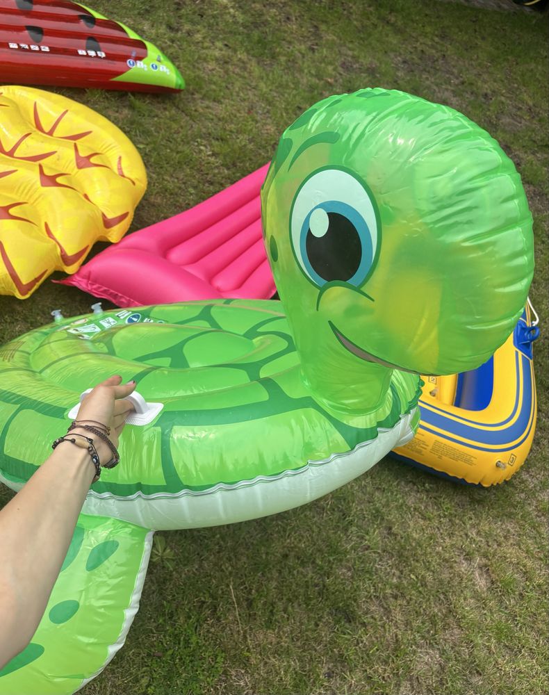 Żółw dmuchany materac na wodę jezioro morze summer air mattress