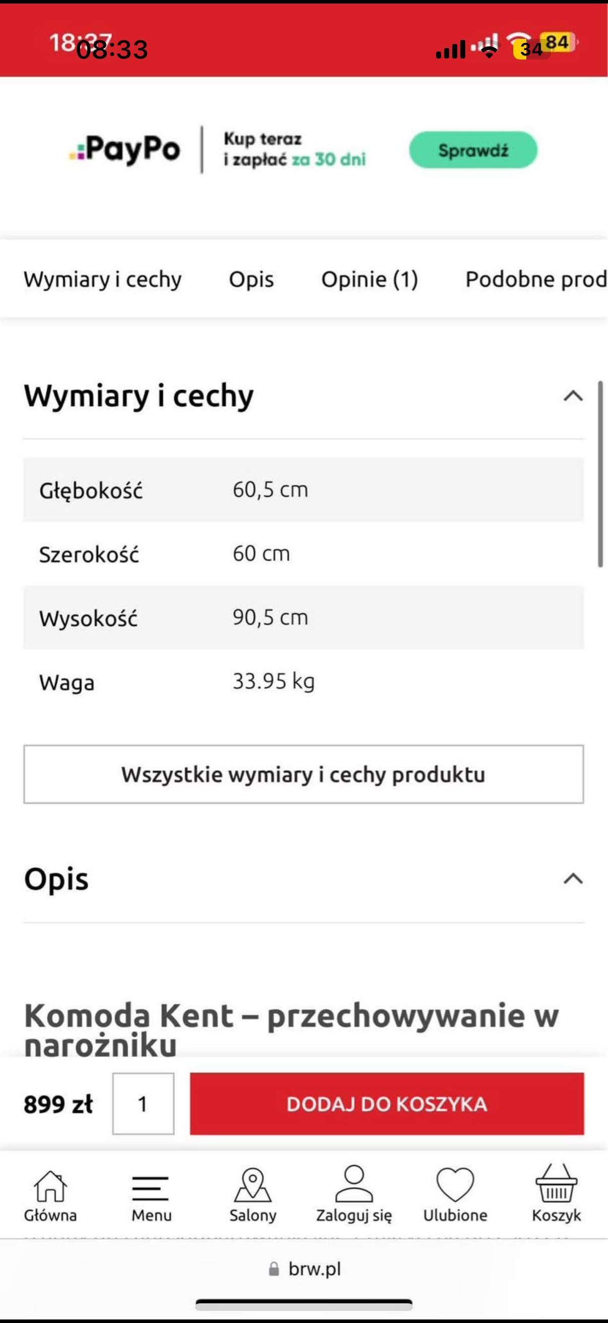 Witryna Kent brw