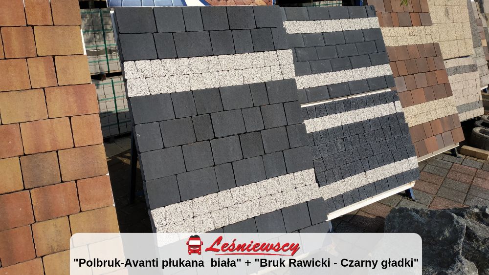 Polbruk Avanti BIAŁA-Kostka brukowa płukana/z posypką na schody! *HIT*