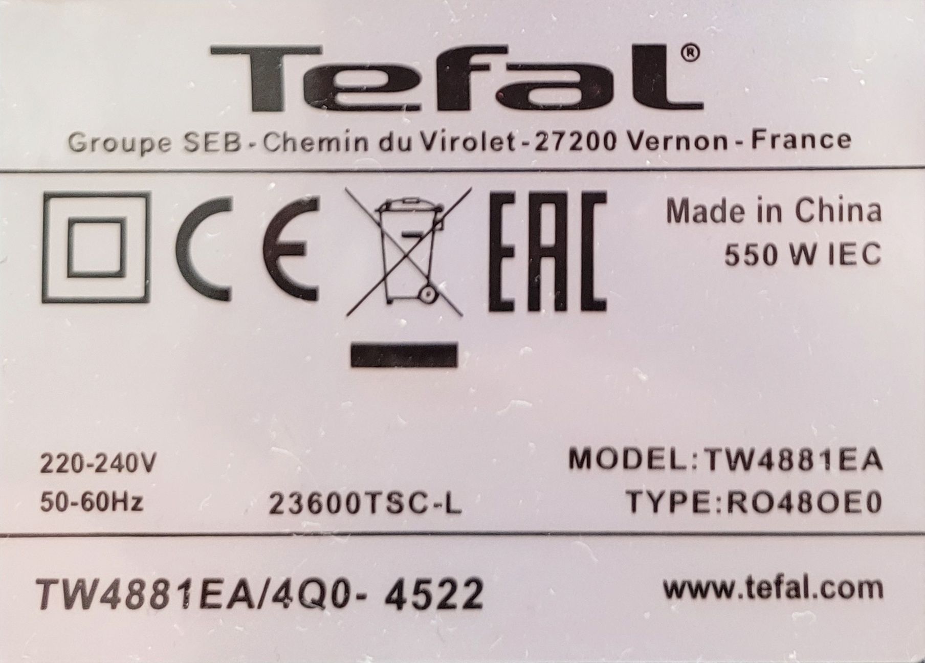 Odkurzacz bezworkowy Tefal TE4886EA
