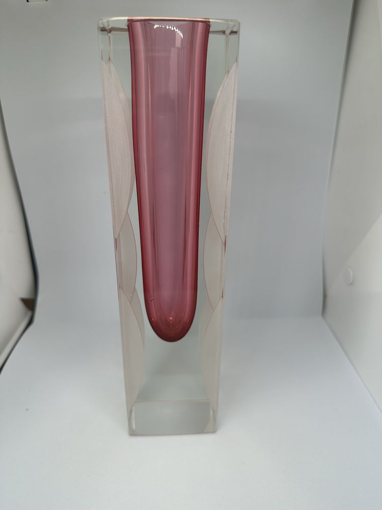 Masywny wazon 24,5 cm somerso Murano