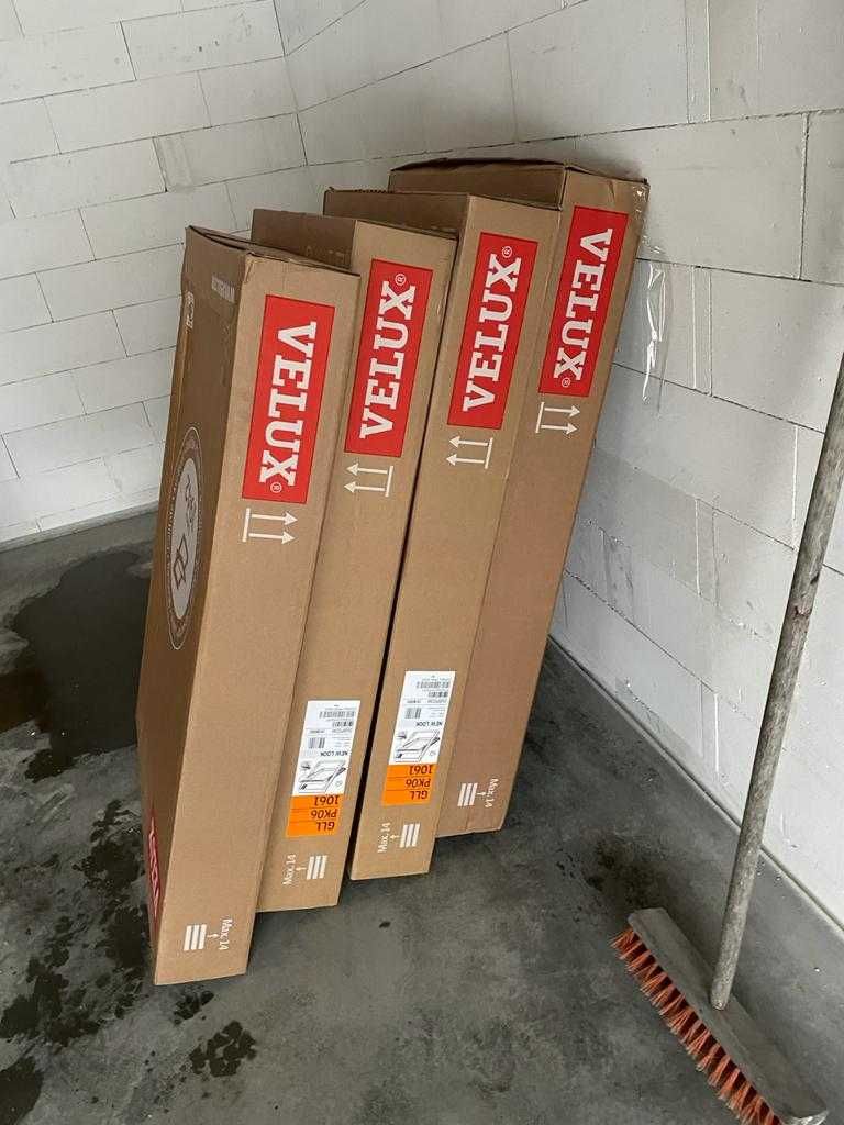 4X Okno Dachowe Velux Okno GLL PK06 1061 + kołnierz EDQ PK06 0000