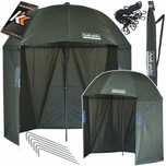 PARASOL WĘDKARSKI 220cm NAMIOT z bokami zestaw gum gratis