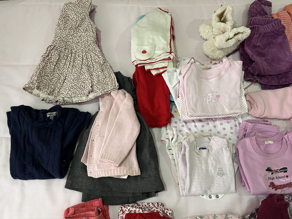 Lote de roupa de menina 6-12 meses