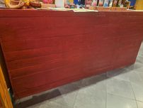 Movel vermelho para loja, estabelecimento em madeira