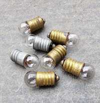 Лампочки накаливания маленькие E10 миниатюрные ссср одним лотом 7 шт