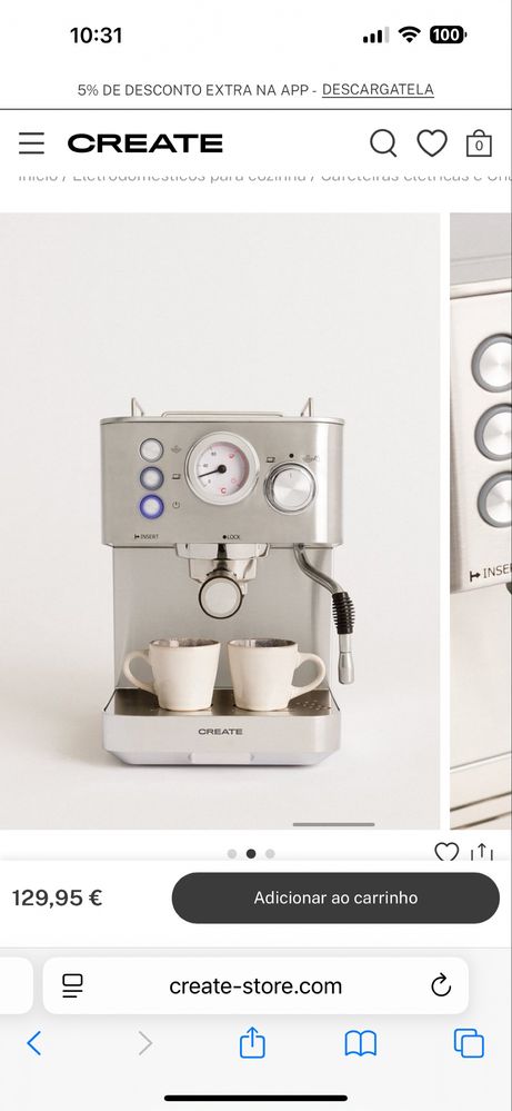 Maquina de cafe Create