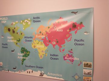 Mapa swiata- do pokoju dzieciecego