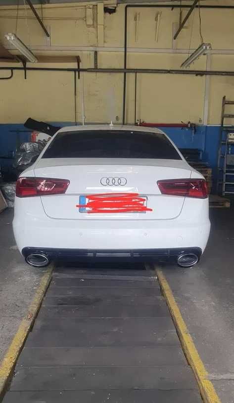 Dyfuzor Dokładka AUDI A6 C7 10-14 Czarny Połysk