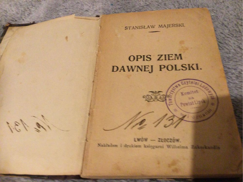 St.Majerski,Opis ziem dawnej Polski,Lwów,XIX w,książka
