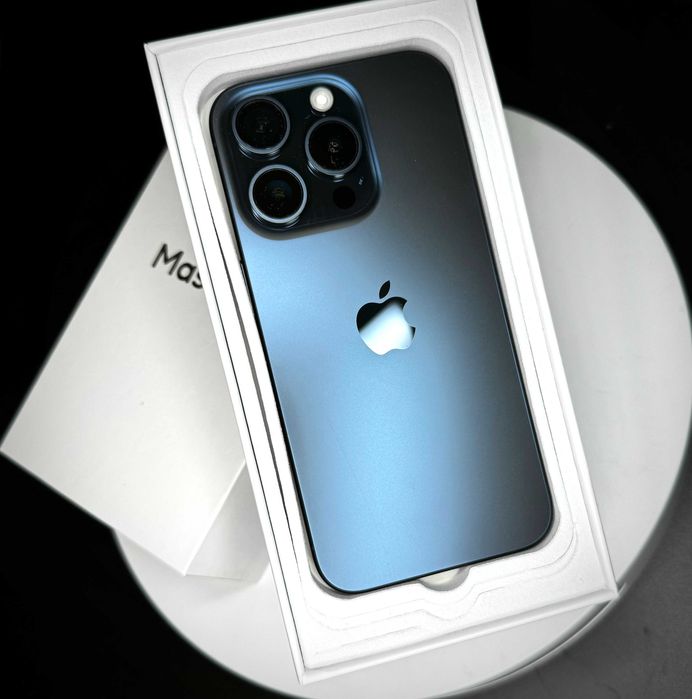 Apple iPhone 15 Pro 128GB Blue jak nowy 100% bat 6msc gwarancji