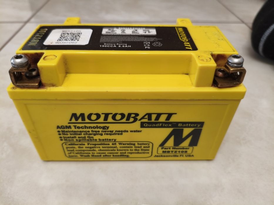 Motobatt MBTZ10S akumulator żelowy agm motocyklowy 8.6Ah 190A