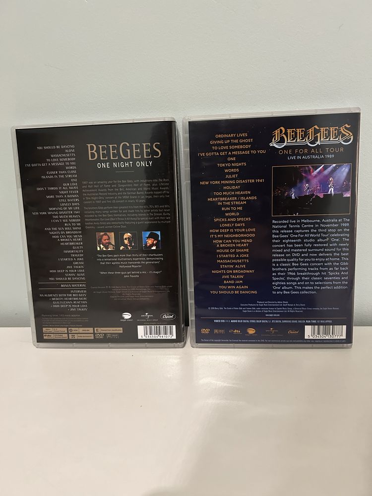 Bee Gees 2 DVD One night only, one for all tour