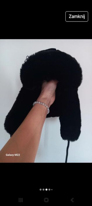 Nowa czapka uszatka rozm M-L