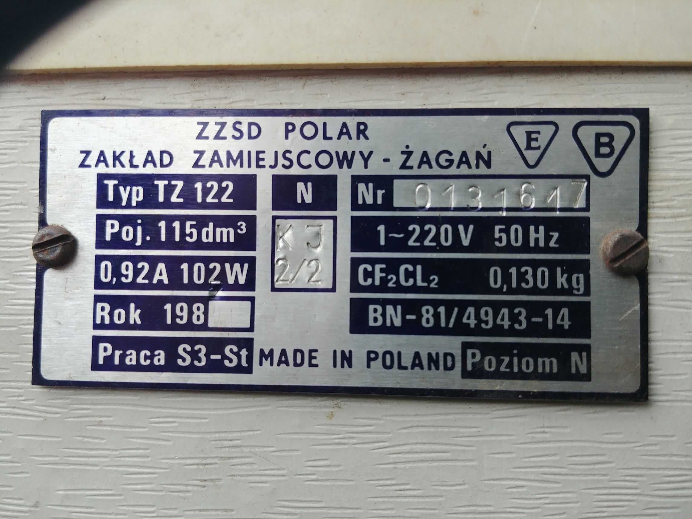 Zamrażarka ZZSD Polar TZ 122 - sprawna - pojemność 115 dm3