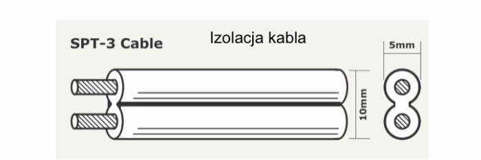 Gniazdo zaciskane na kabel spt3 AWG14 do instalacji ogrodowej 12 Volt,