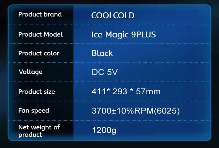 Охлаждающая Подставка Coolcold K46 RGB, охлаждение для ноутбуков